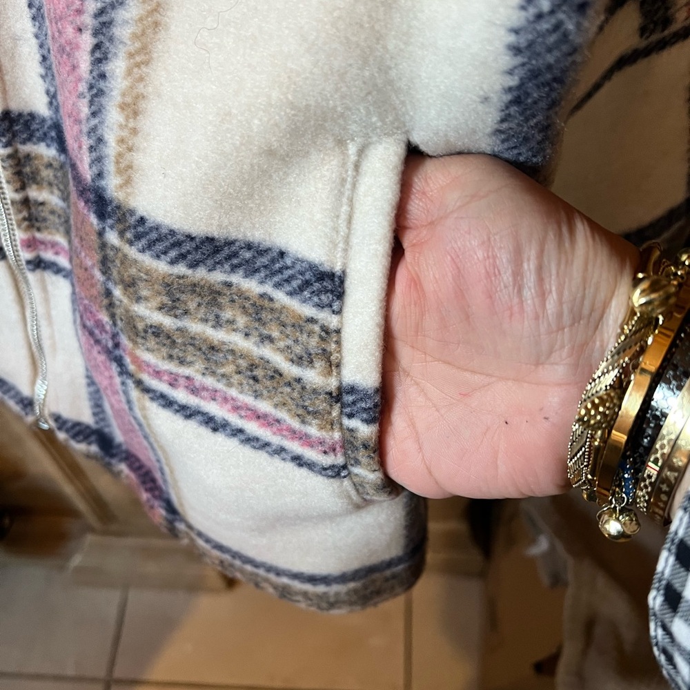 Avec Les Filles Pink and Blue Plaid Jacket - Picture 8 of 16